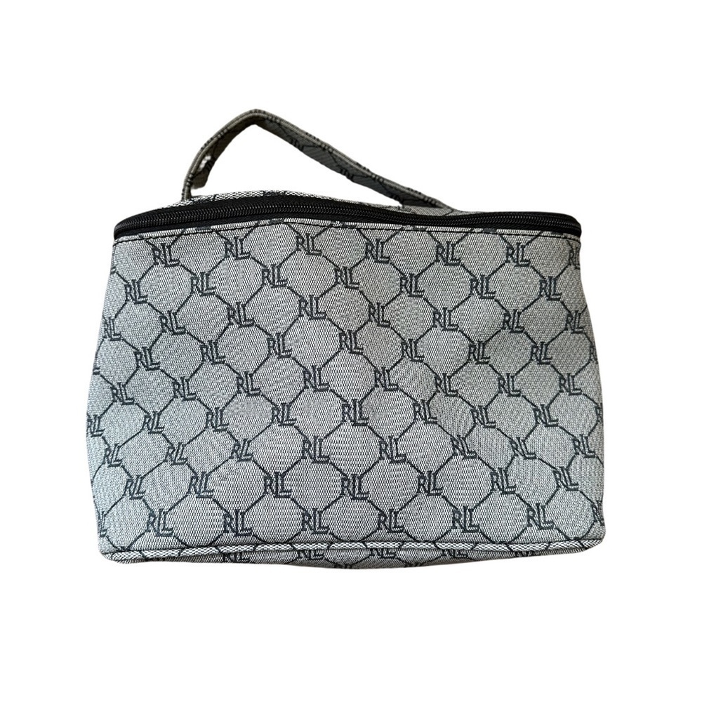 Lauren Ralph Lauren Black And Gray Cosmetic Bag